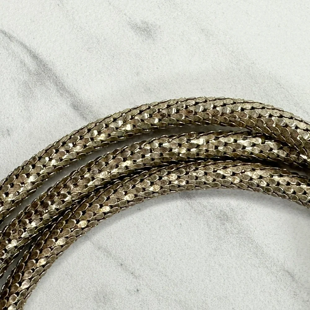 Vintage Gold-Tone Snake Waist Belt with Pearl Eye